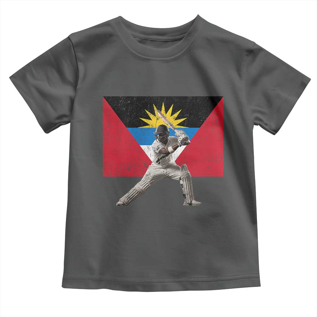 Antigua and Barbuda Cricket Toddler T Shirt Retro Vintage Sport Antiguan Flag West Indies Fan