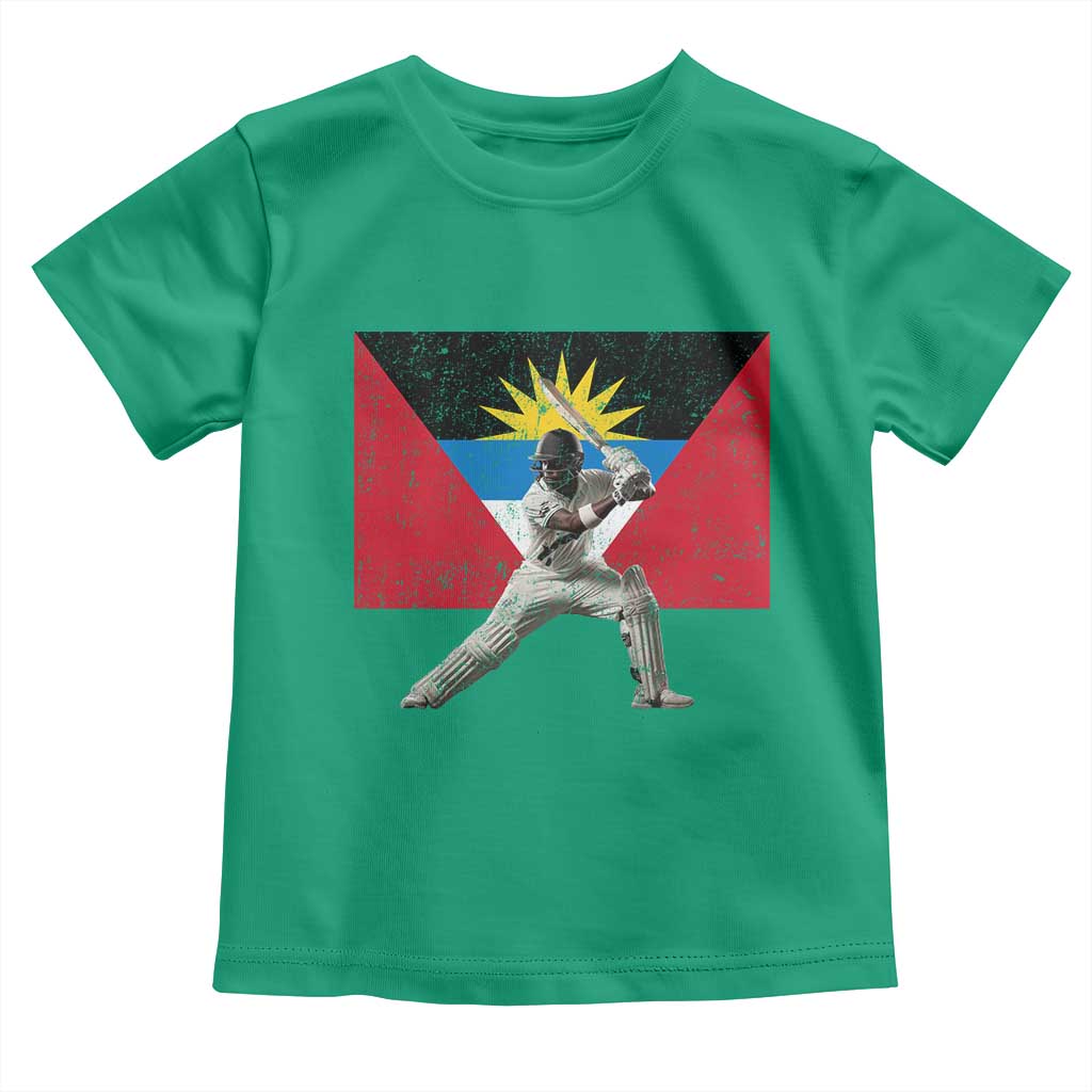 Antigua and Barbuda Cricket Toddler T Shirt Retro Vintage Sport Antiguan Flag West Indies Fan