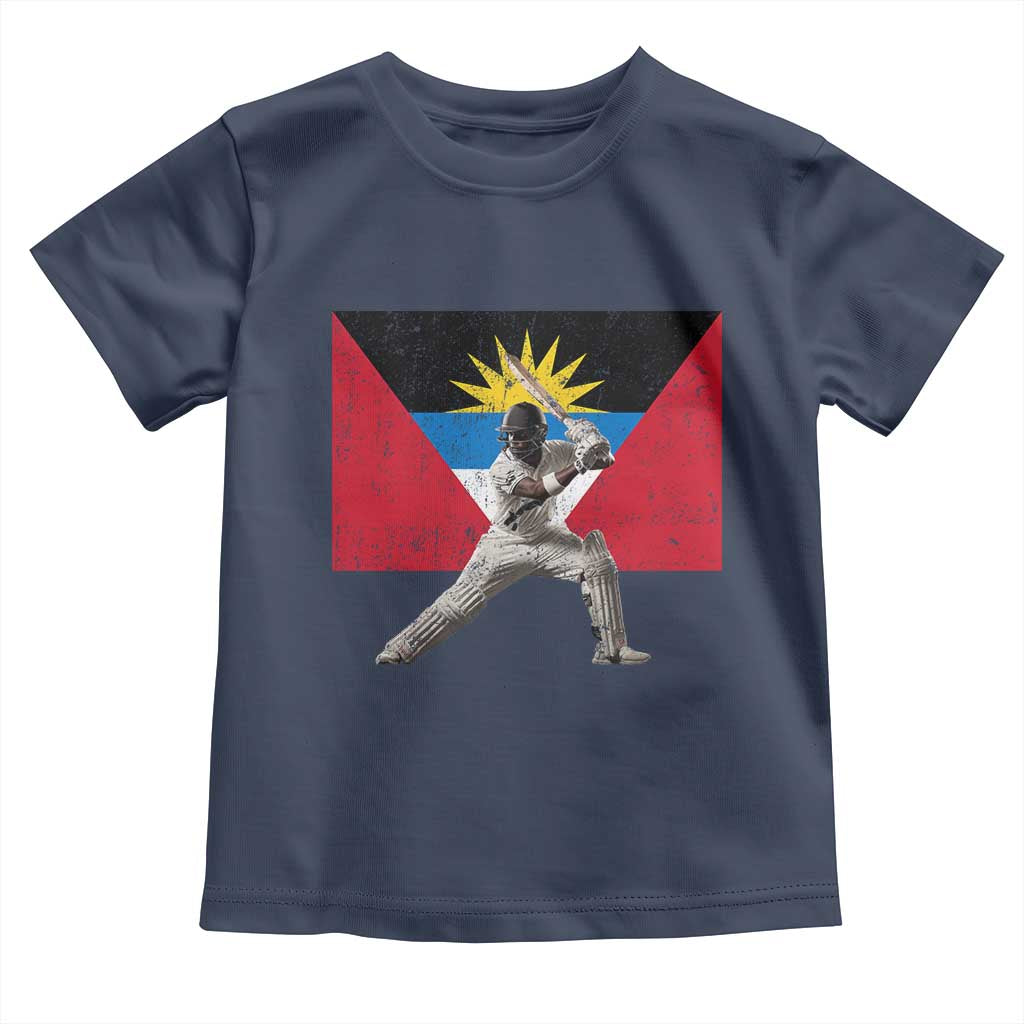 Antigua and Barbuda Cricket Toddler T Shirt Retro Vintage Sport Antiguan Flag West Indies Fan