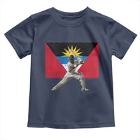 Antigua and Barbuda Cricket Toddler T Shirt Retro Vintage Sport Antiguan Flag West Indies Fan