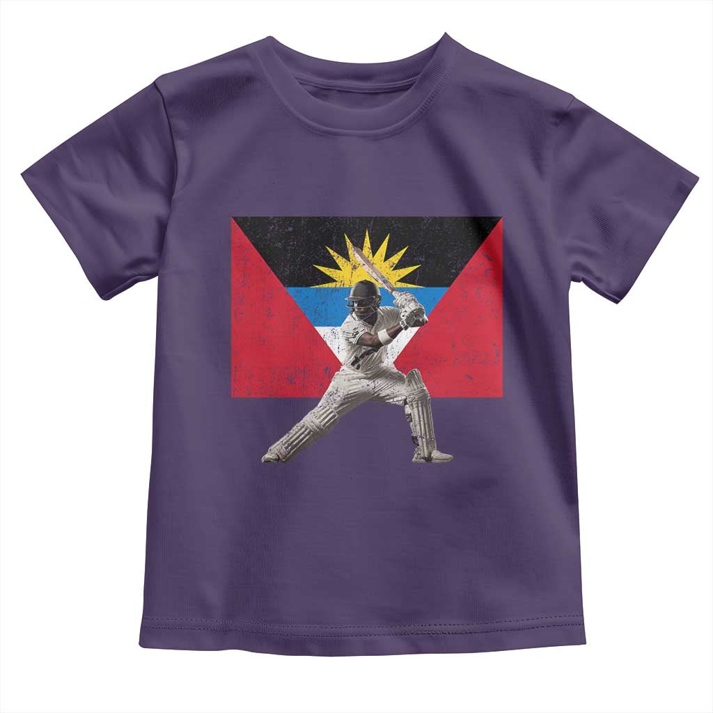 Antigua and Barbuda Cricket Toddler T Shirt Retro Vintage Sport Antiguan Flag West Indies Fan
