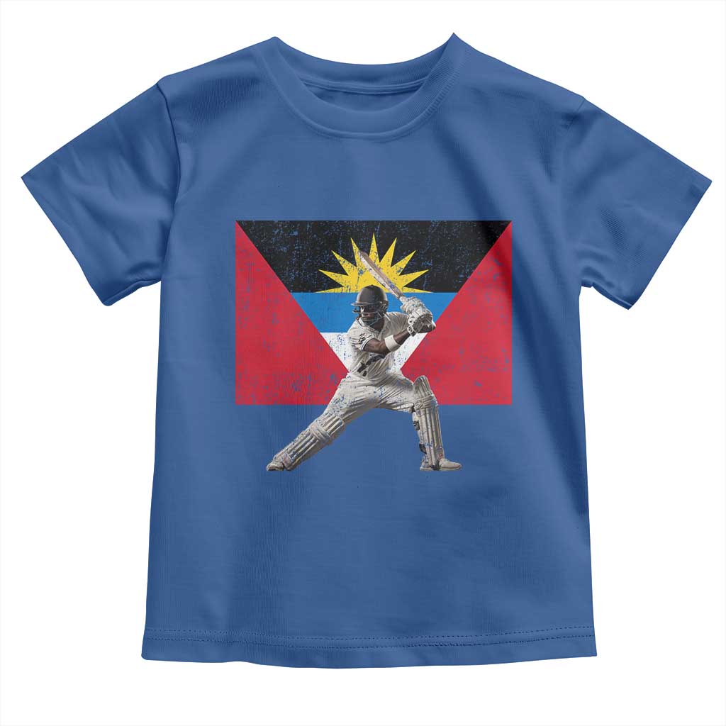 Antigua and Barbuda Cricket Toddler T Shirt Retro Vintage Sport Antiguan Flag West Indies Fan