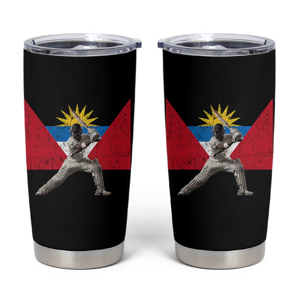 Antigua and Barbuda Cricket Tumbler Cup Retro Vintage Sport Antiguan Flag West Indies Fan
