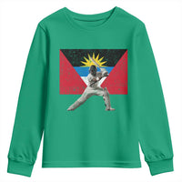 Antigua and Barbuda Cricket Youth Sweatshirt Retro Vintage Sport Antiguan Flag West Indies Fan
