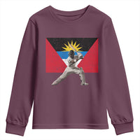 Antigua and Barbuda Cricket Youth Sweatshirt Retro Vintage Sport Antiguan Flag West Indies Fan