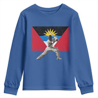Antigua and Barbuda Cricket Youth Sweatshirt Retro Vintage Sport Antiguan Flag West Indies Fan