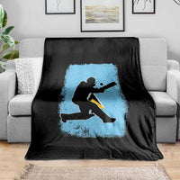 Saint Lucia Cricket Throw Blanket Retro Vintage Sport Saint Lucian Flag West Indies Cricket Fan