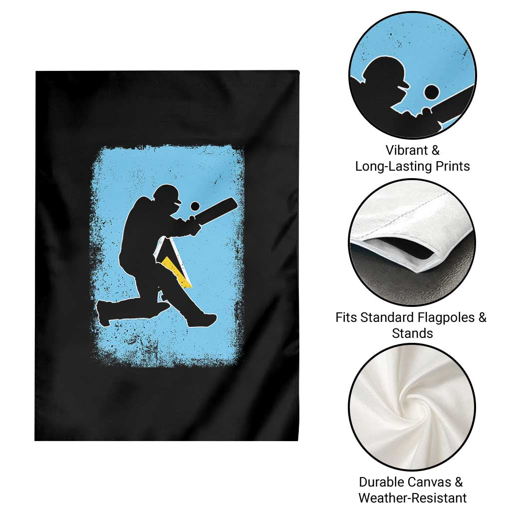 Saint Lucia Cricket Garden Flag Retro Vintage Sport Saint Lucian Flag West Indies Cricket Fan
