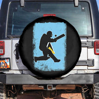 Saint Lucia Cricket Spare Tire Cover Retro Vintage Sport Saint Lucian Flag West Indies Cricket Fan