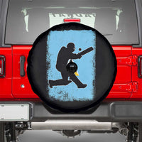 Saint Lucia Cricket Spare Tire Cover Retro Vintage Sport Saint Lucian Flag West Indies Cricket Fan