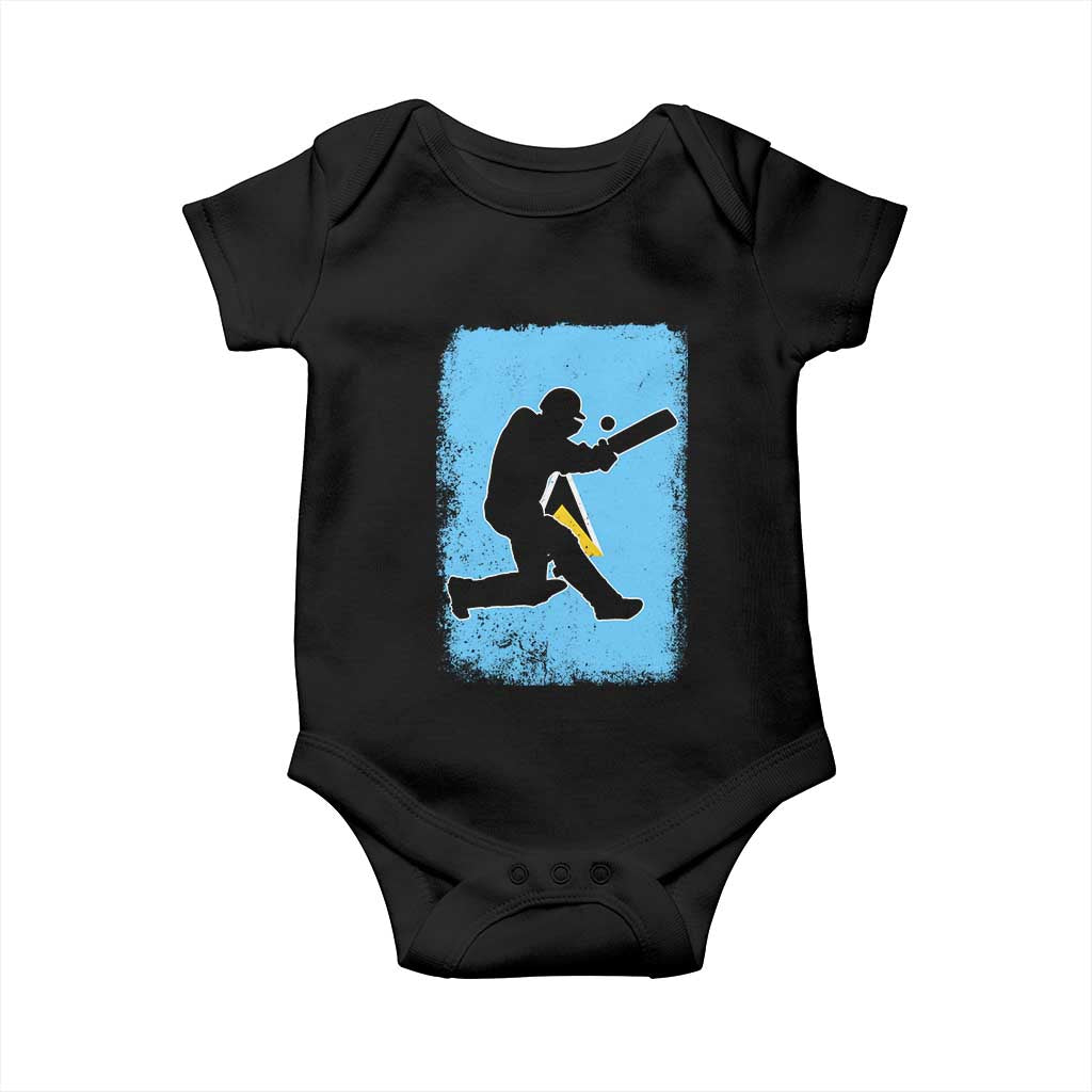 Saint Lucia Cricket Baby Onesie Retro Vintage Sport Saint Lucian Flag West Indies Cricket Fan