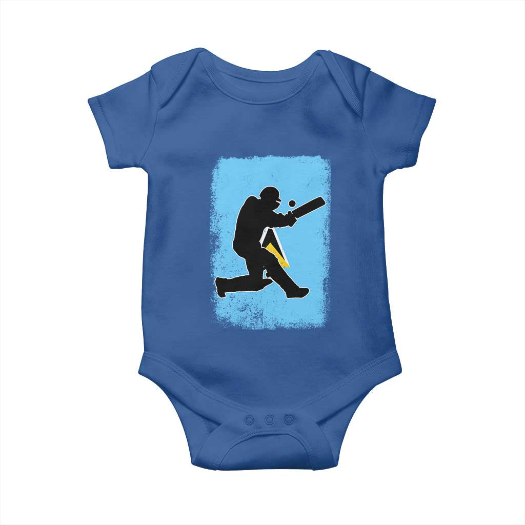 Saint Lucia Cricket Baby Onesie Retro Vintage Sport Saint Lucian Flag West Indies Cricket Fan