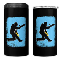 Saint Lucia Cricket 4 in 1 Can Cooler Tumbler Retro Vintage Sport Saint Lucian Flag West Indies Cricket Fan