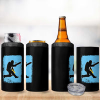 Saint Lucia Cricket 4 in 1 Can Cooler Tumbler Retro Vintage Sport Saint Lucian Flag West Indies Cricket Fan