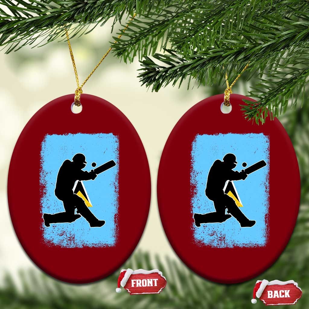 Saint Lucia Cricket Ceramic Ornament Retro Vintage Sport Saint Lucian Flag West Indies Cricket Fan
