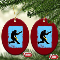 Saint Lucia Cricket Ceramic Ornament Retro Vintage Sport Saint Lucian Flag West Indies Cricket Fan