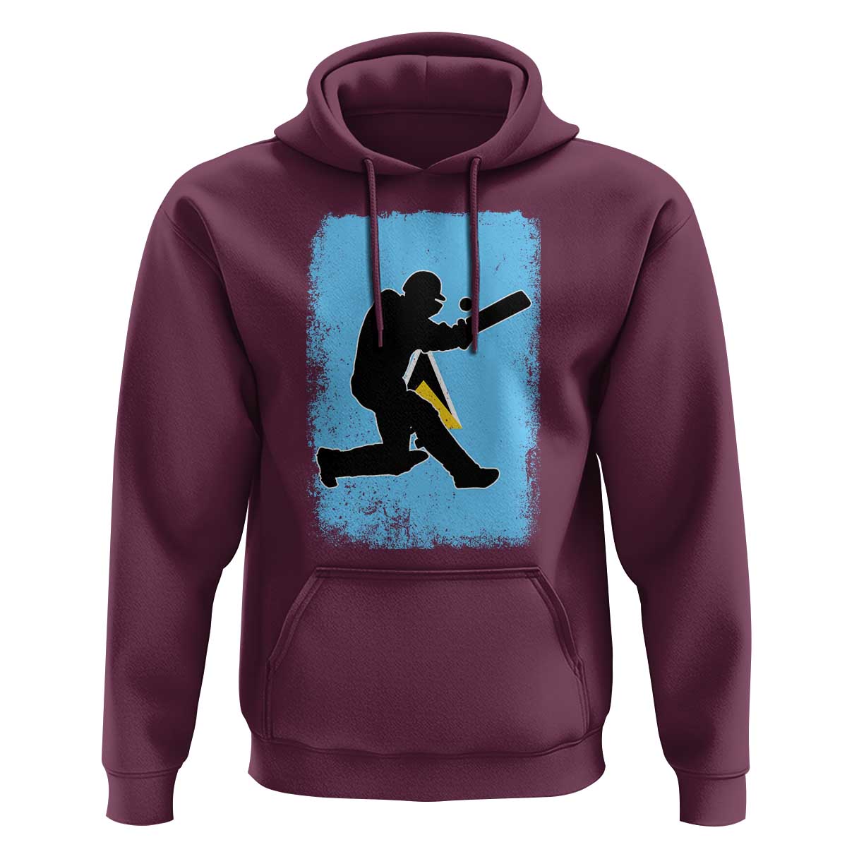 Saint Lucia Cricket Hoodie Retro Vintage Sport Saint Lucian Flag West Indies Cricket Fan