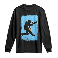 Saint Lucia Cricket Long Sleeve Shirt Retro Vintage Sport Saint Lucian Flag West Indies Cricket Fan