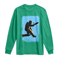Saint Lucia Cricket Long Sleeve Shirt Retro Vintage Sport Saint Lucian Flag West Indies Cricket Fan