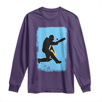 Saint Lucia Cricket Long Sleeve Shirt Retro Vintage Sport Saint Lucian Flag West Indies Cricket Fan