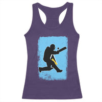 Saint Lucia Cricket Racerback Tank Top Retro Vintage Sport Saint Lucian Flag West Indies Cricket Fan