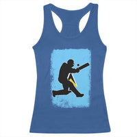 Saint Lucia Cricket Racerback Tank Top Retro Vintage Sport Saint Lucian Flag West Indies Cricket Fan