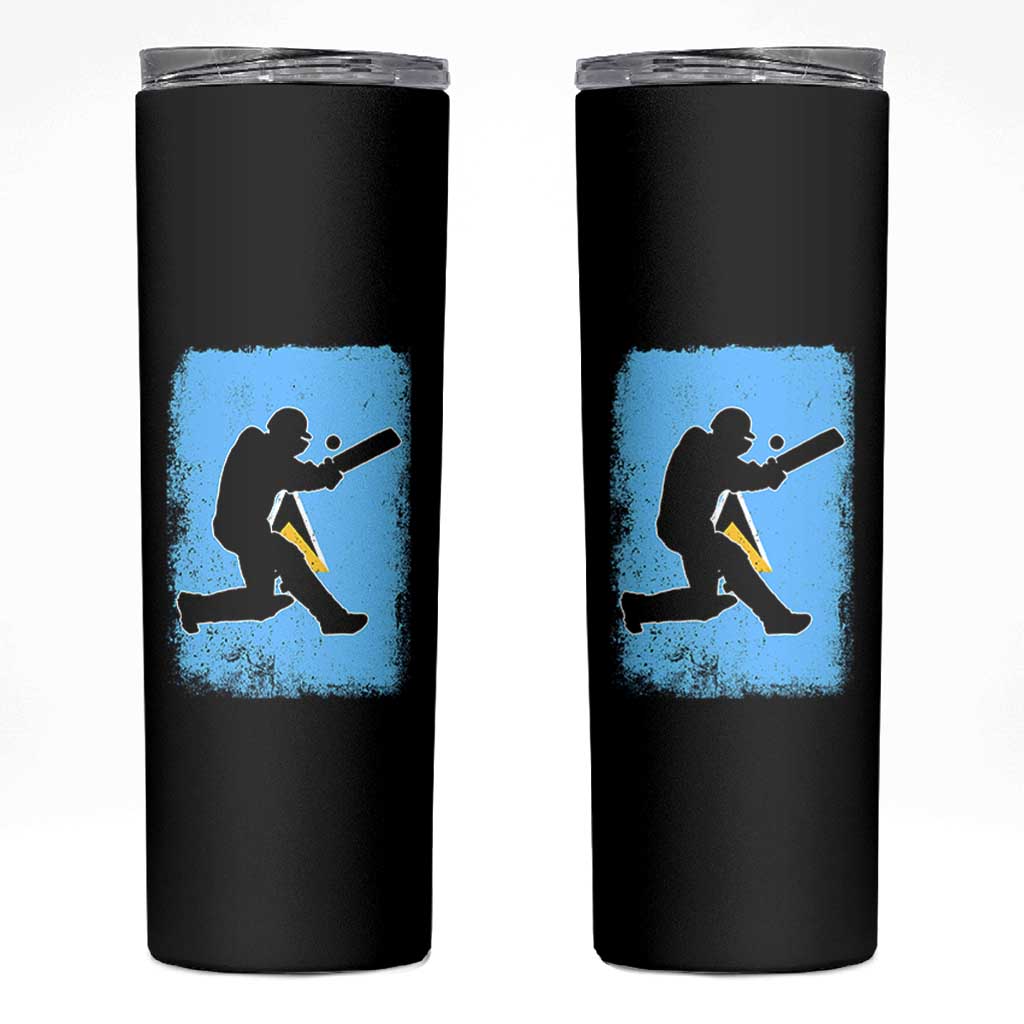 Saint Lucia Cricket Skinny Tumbler Retro Vintage Sport Saint Lucian Flag West Indies Cricket Fan