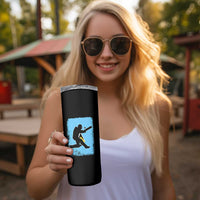Saint Lucia Cricket Skinny Tumbler Retro Vintage Sport Saint Lucian Flag West Indies Cricket Fan