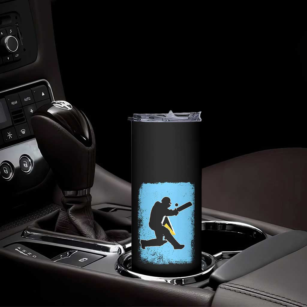 Saint Lucia Cricket Skinny Tumbler Retro Vintage Sport Saint Lucian Flag West Indies Cricket Fan