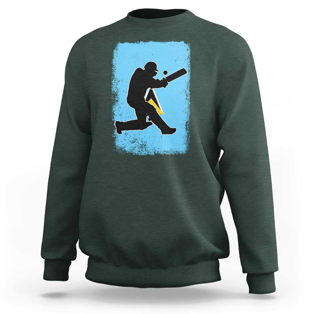 Saint Lucia Cricket Sweatshirt Retro Vintage Sport Saint Lucian Flag West Indies Cricket Fan