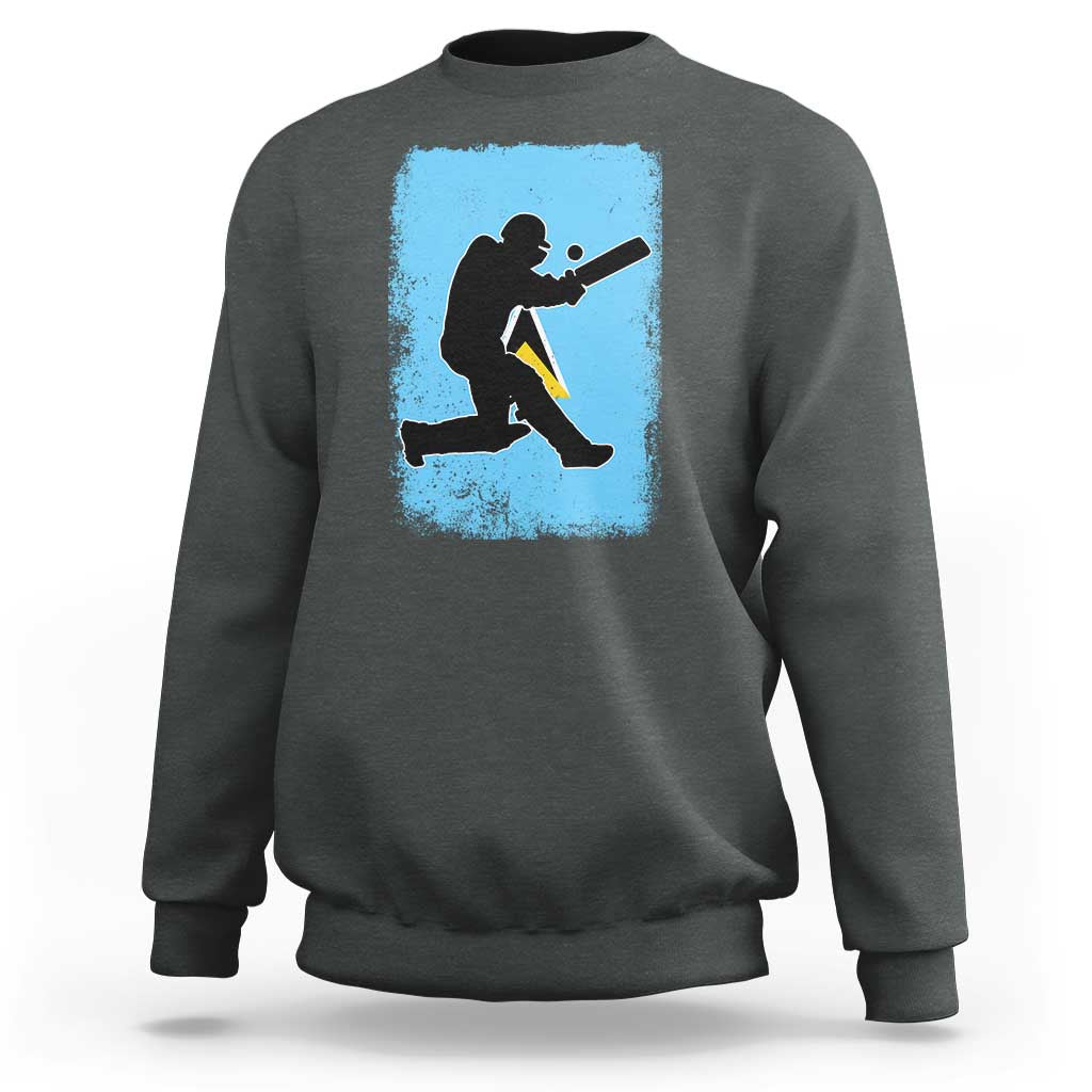 Saint Lucia Cricket Sweatshirt Retro Vintage Sport Saint Lucian Flag West Indies Cricket Fan