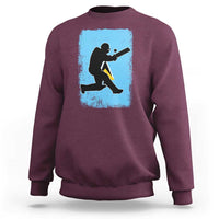 Saint Lucia Cricket Sweatshirt Retro Vintage Sport Saint Lucian Flag West Indies Cricket Fan