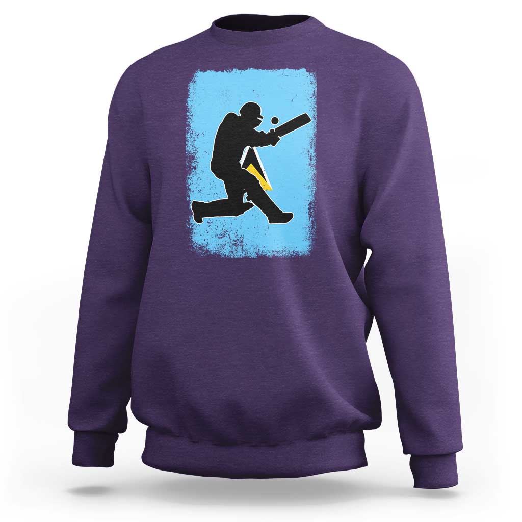 Saint Lucia Cricket Sweatshirt Retro Vintage Sport Saint Lucian Flag West Indies Cricket Fan