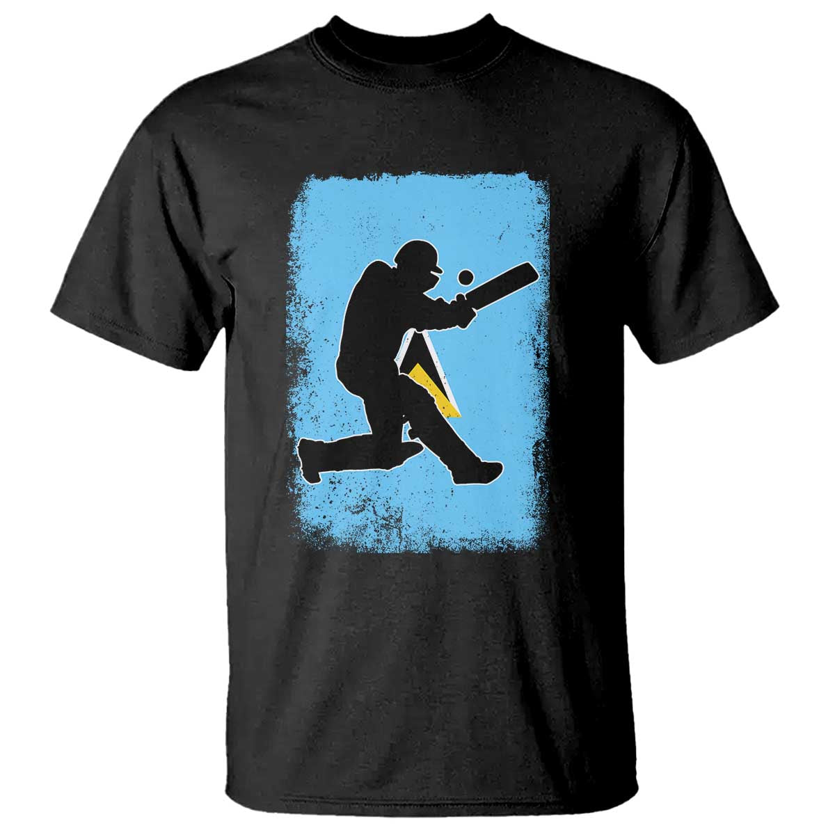 Saint Lucia Cricket T Shirt Retro Vintage Sport Saint Lucian Flag West Indies Cricket Fan