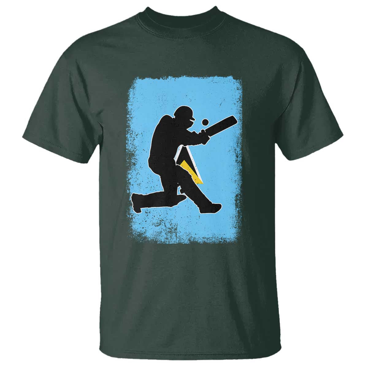Saint Lucia Cricket T Shirt Retro Vintage Sport Saint Lucian Flag West Indies Cricket Fan