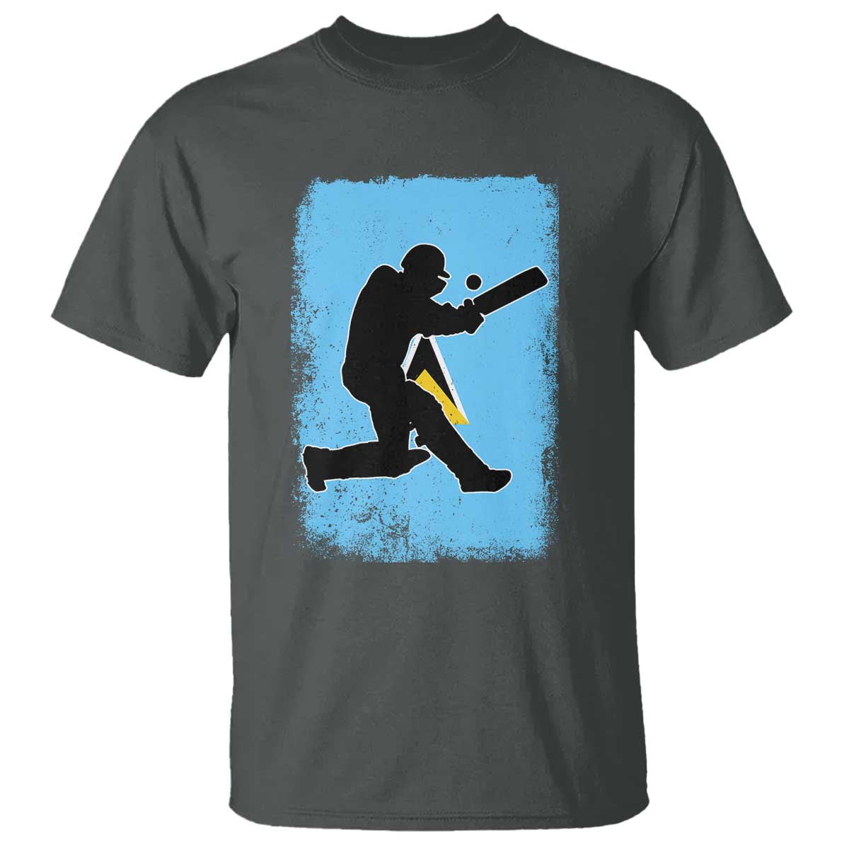 Saint Lucia Cricket T Shirt Retro Vintage Sport Saint Lucian Flag West Indies Cricket Fan
