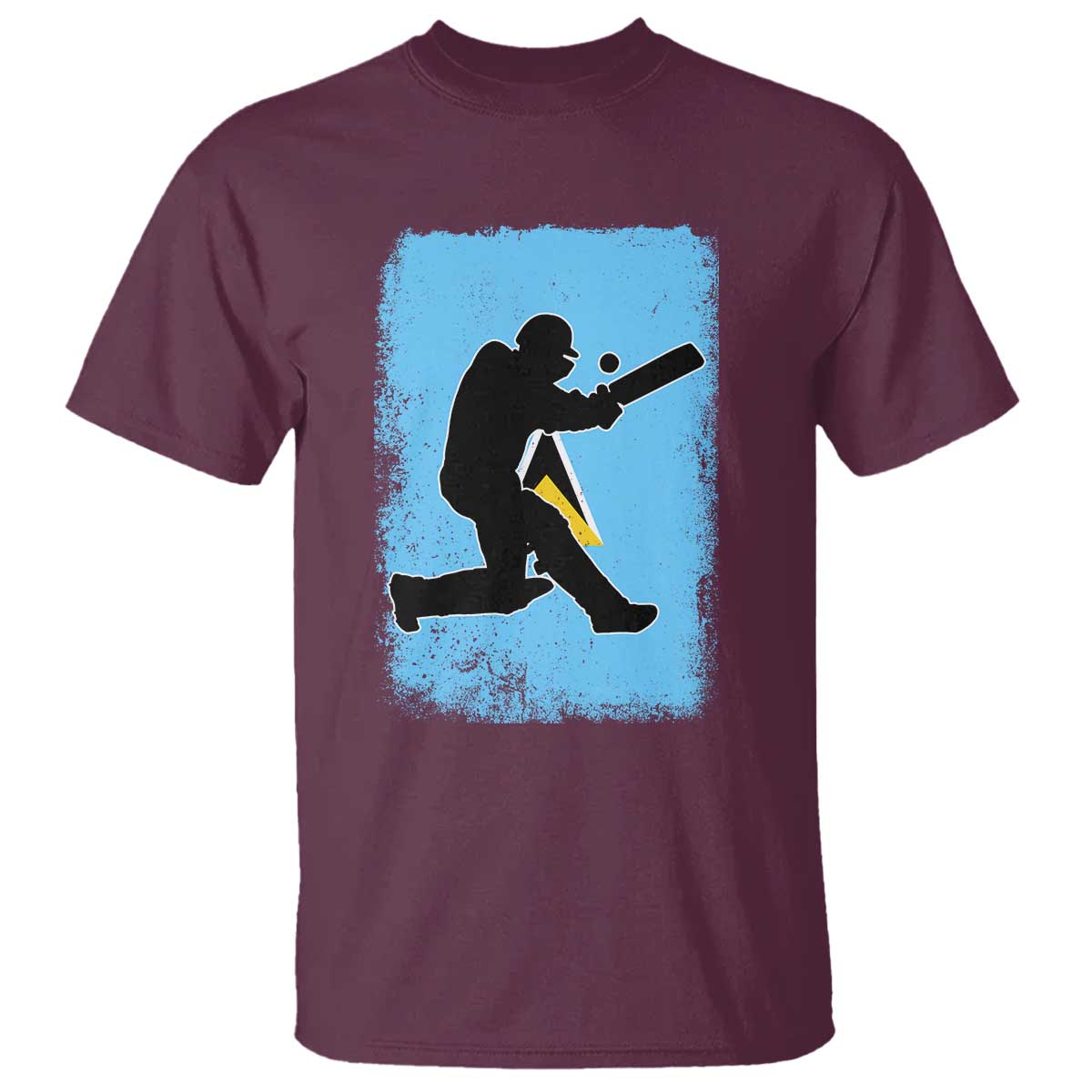 Saint Lucia Cricket T Shirt Retro Vintage Sport Saint Lucian Flag West Indies Cricket Fan