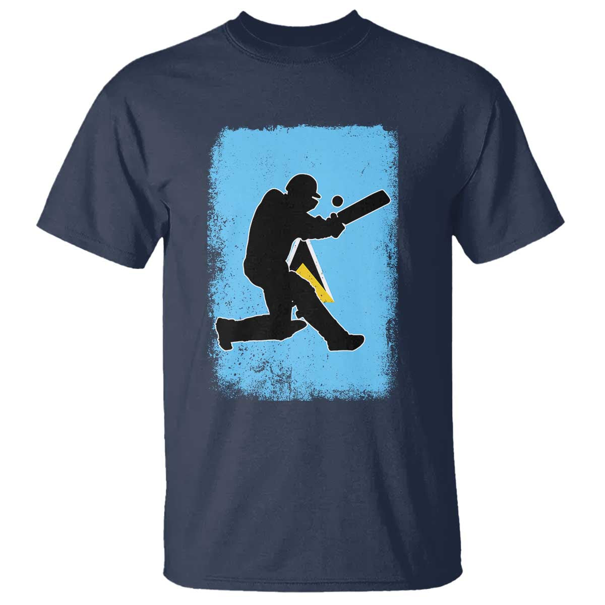 Saint Lucia Cricket T Shirt Retro Vintage Sport Saint Lucian Flag West Indies Cricket Fan
