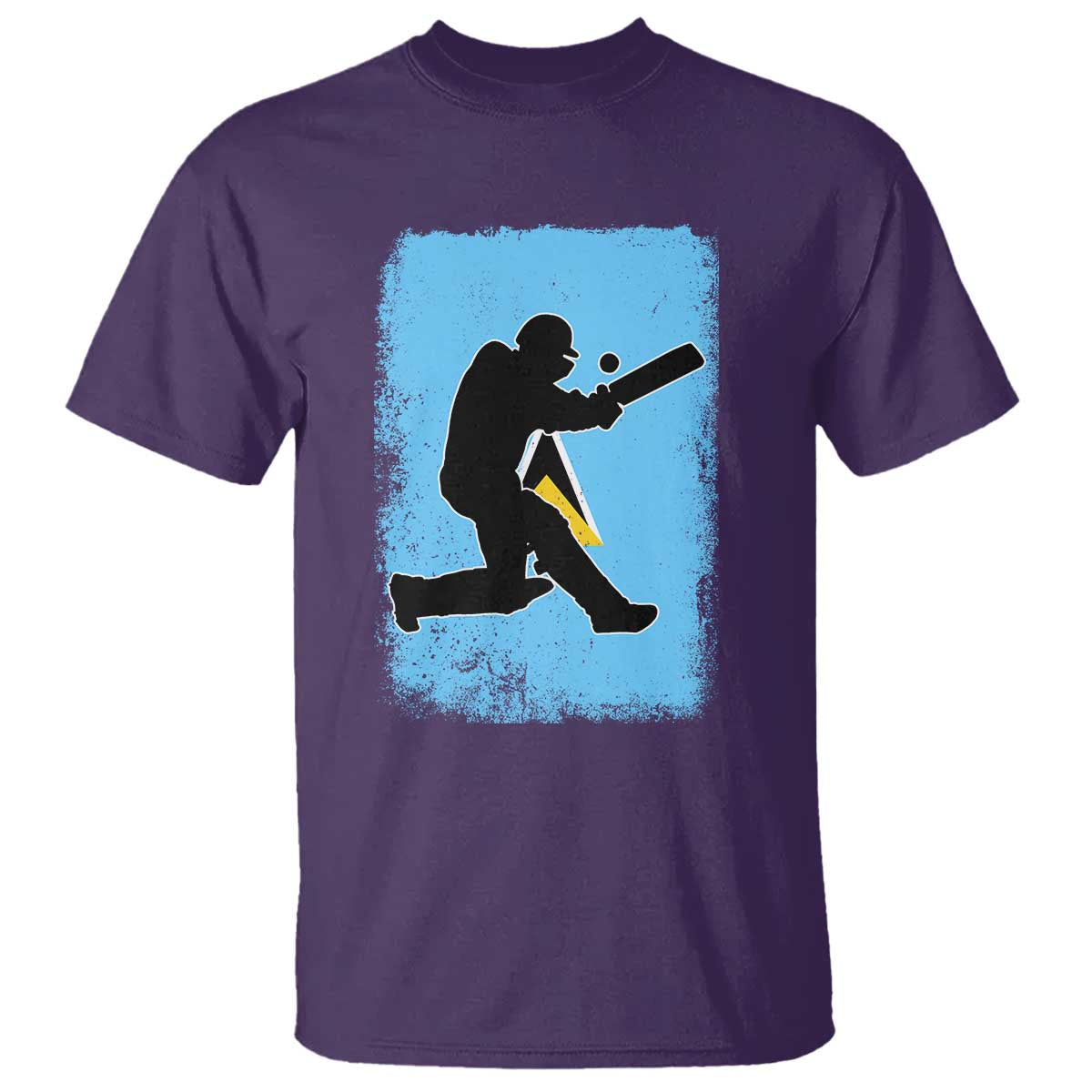 Saint Lucia Cricket T Shirt Retro Vintage Sport Saint Lucian Flag West Indies Cricket Fan