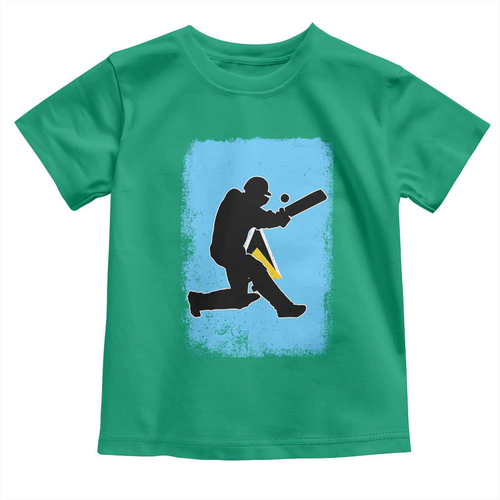 Saint Lucia Cricket Toddler T Shirt Retro Vintage Sport Saint Lucian Flag West Indies Cricket Fan