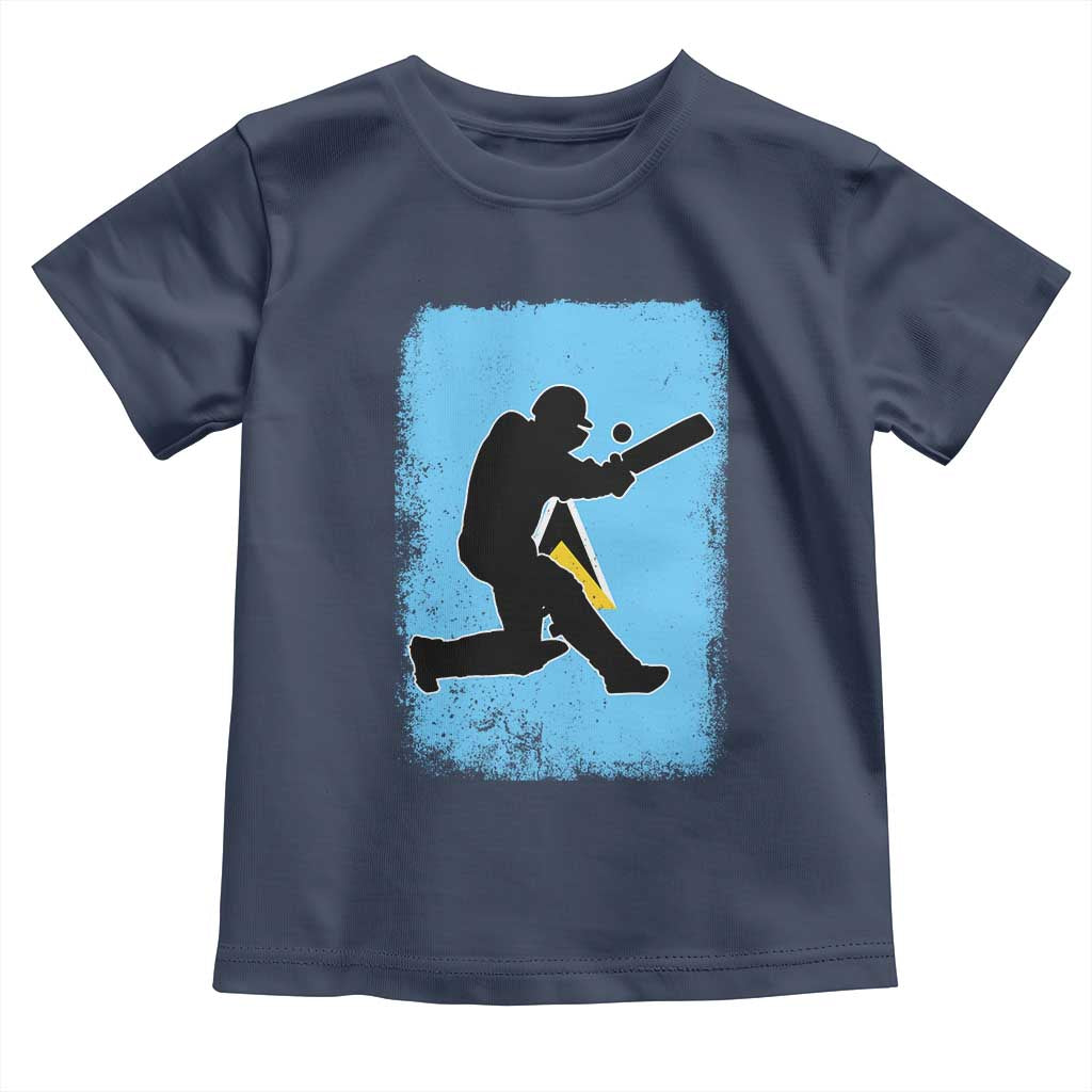 Saint Lucia Cricket Toddler T Shirt Retro Vintage Sport Saint Lucian Flag West Indies Cricket Fan