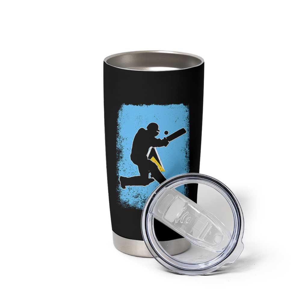Saint Lucia Cricket Tumbler Cup Retro Vintage Sport Saint Lucian Flag West Indies Cricket Fan