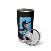 Saint Lucia Cricket Tumbler Cup Retro Vintage Sport Saint Lucian Flag West Indies Cricket Fan