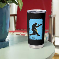 Saint Lucia Cricket Tumbler Cup Retro Vintage Sport Saint Lucian Flag West Indies Cricket Fan