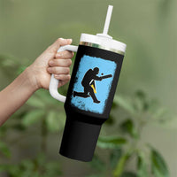 Saint Lucia Cricket Tumbler With Handle Retro Vintage Sport Saint Lucian Flag West Indies Cricket Fan