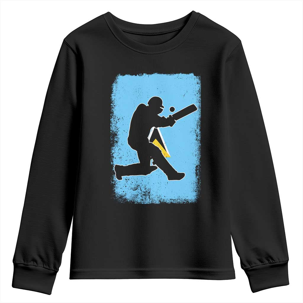 Saint Lucia Cricket Youth Sweatshirt Retro Vintage Sport Saint Lucian Flag West Indies Cricket Fan