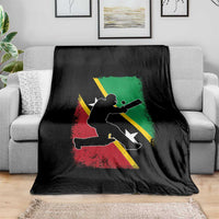 Saint Kitts and Nevis Cricket Throw Blanket Retro Vintage Sport Kittitian Flag West Indies Cricket Fan