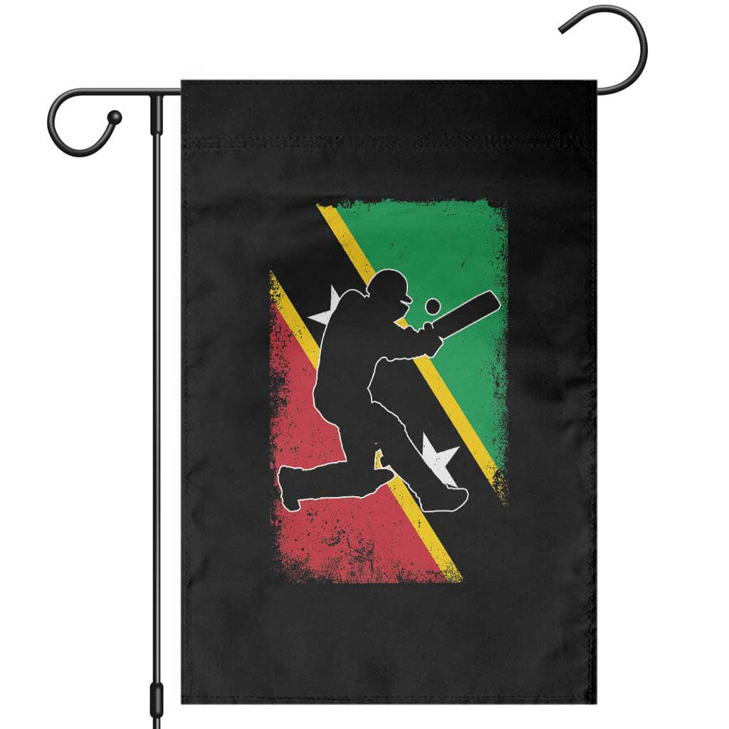 Saint Kitts and Nevis Cricket Garden Flag Retro Vintage Sport Kittitian Flag West Indies Cricket Fan