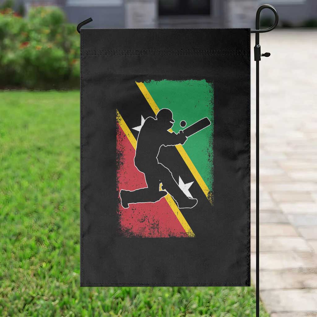 Saint Kitts and Nevis Cricket Garden Flag Retro Vintage Sport Kittitian Flag West Indies Cricket Fan
