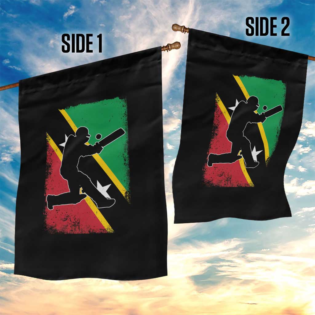 Saint Kitts and Nevis Cricket Garden Flag Retro Vintage Sport Kittitian Flag West Indies Cricket Fan